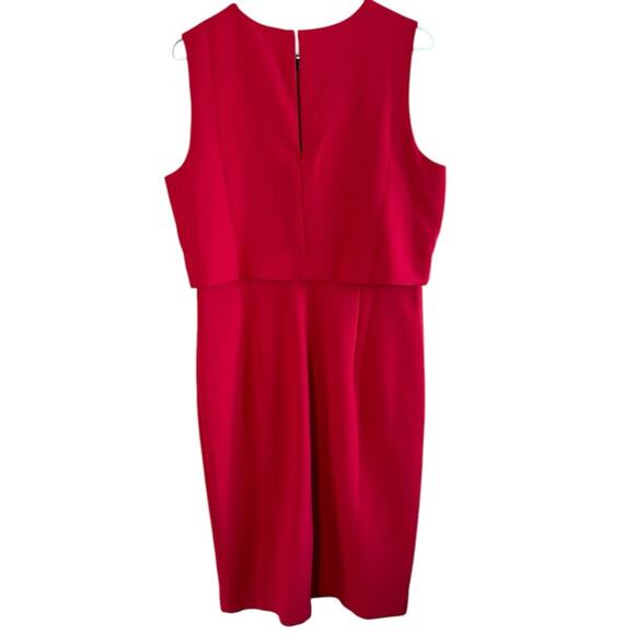 Ann Taylor Women’s 10 Tall Peplum Sheath Dress New NWT Red Retail $149 - Picture 9 of 9